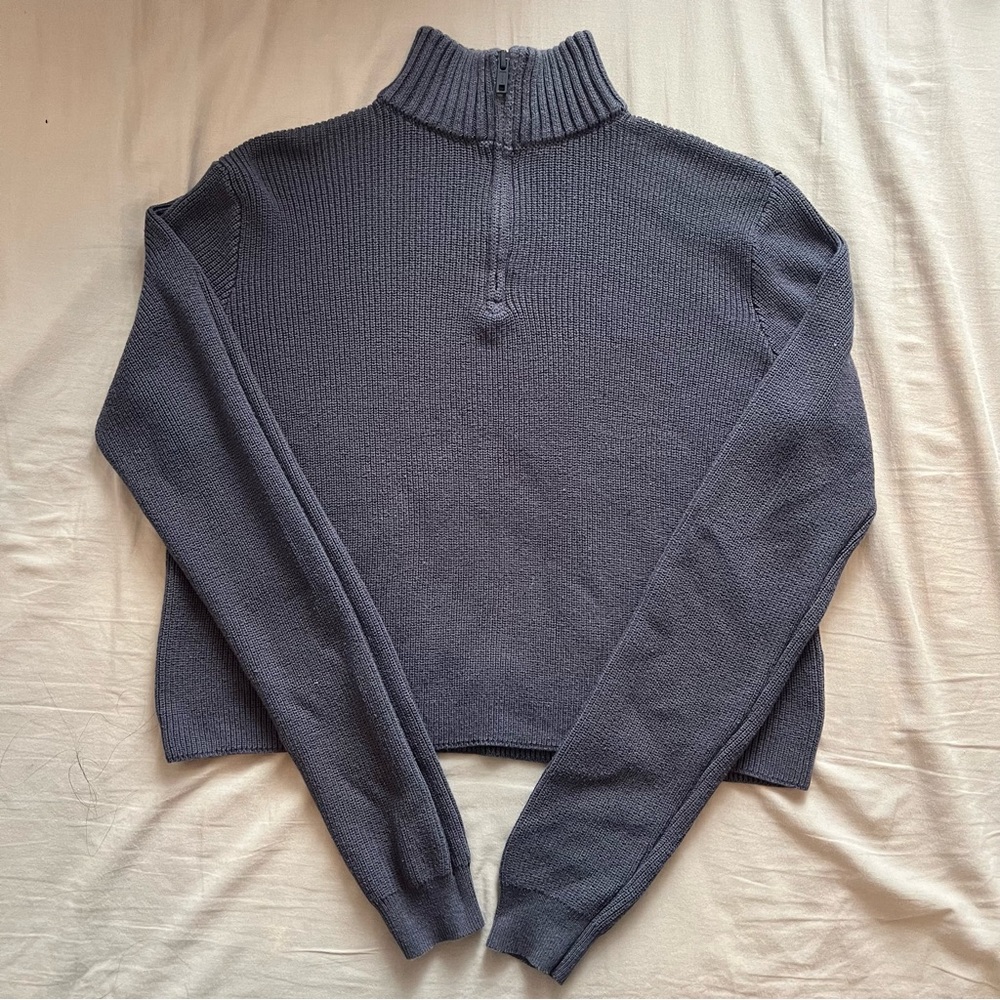 Brandy Melville Cropped Quarter Zip